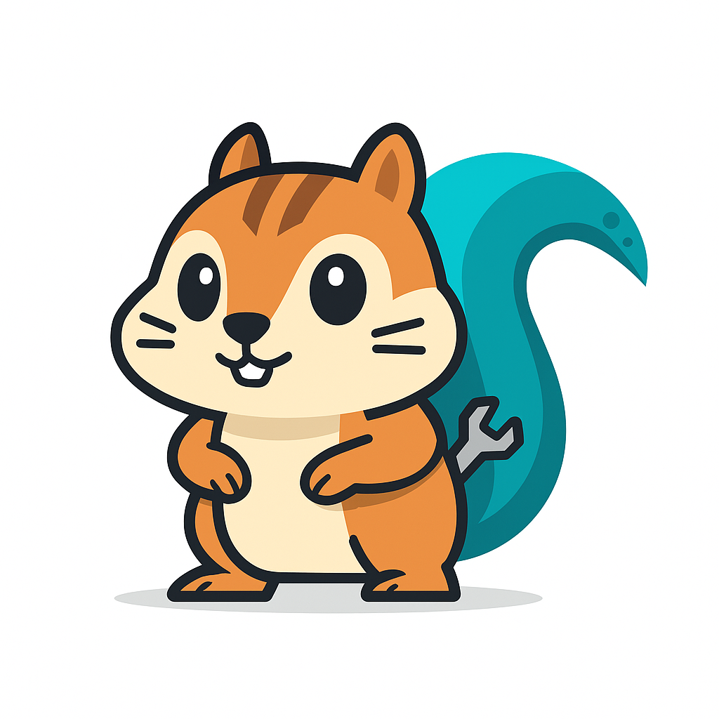Flowmunk the squirrel - Devpipe mascot